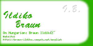 ildiko braun business card